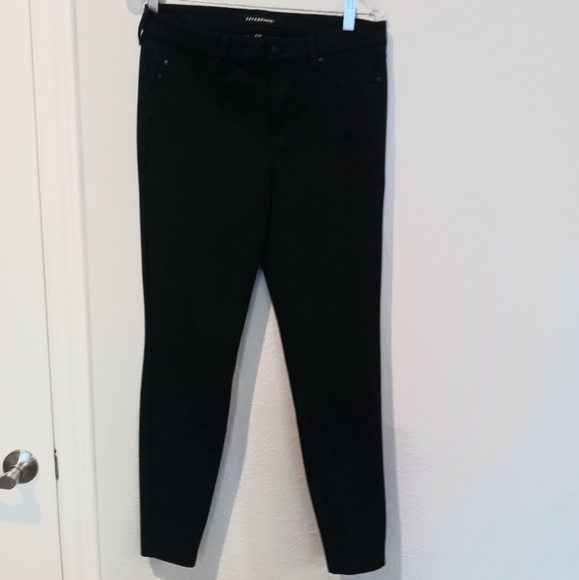 Liverpool Womens SiennaLegging Pull-On Denim Jean Pants, Black Rinse, Size 8 - Picture 7 of 8